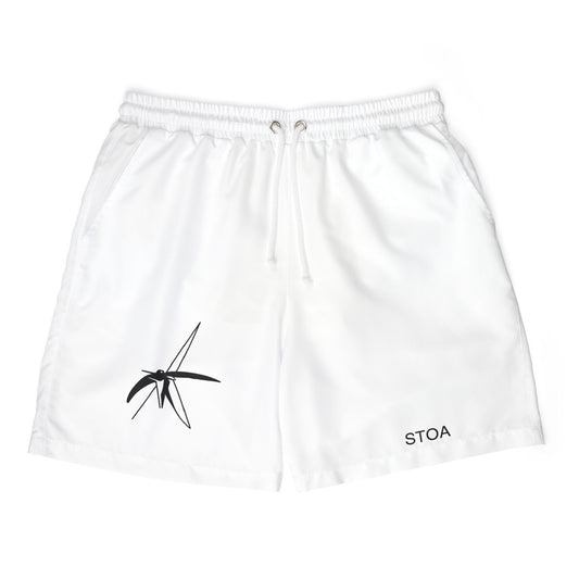 Minimalist Unisex Swim Shorts with Insect Design - Perfect for Summer Relaxation
